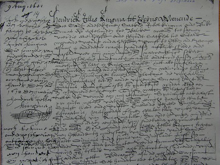 De koopbrief van 1611